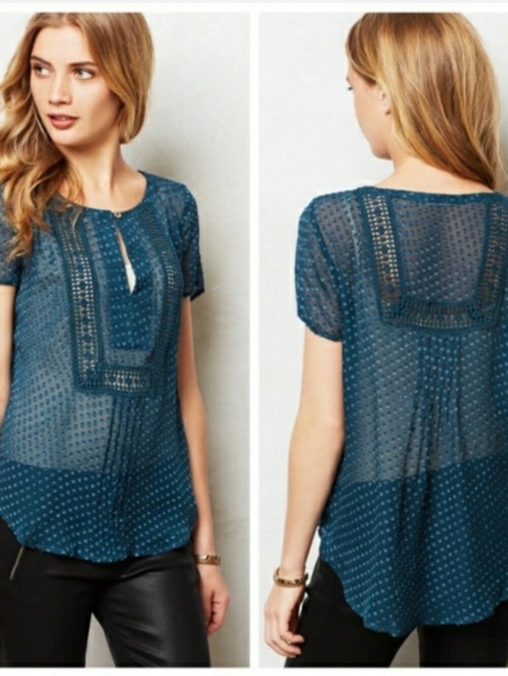 Anthropologie Meadow Rue Grassland Top Medium
